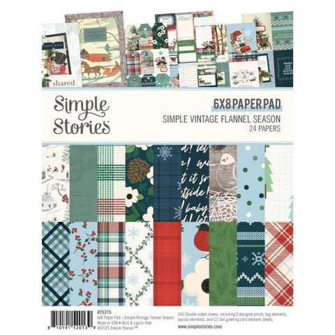 Simple Vintage Flannel Season - 6x8 Paper Pad
