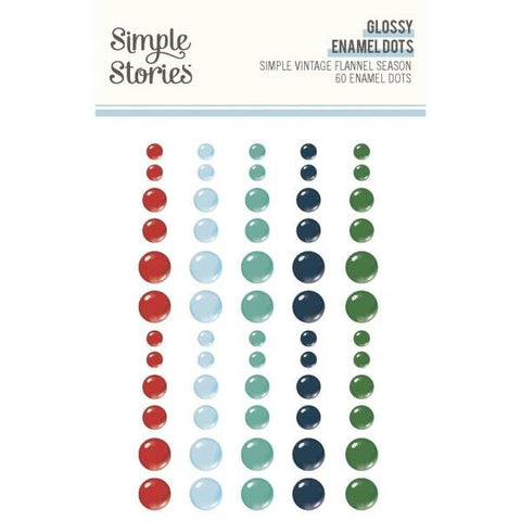 Simple Vintage Flannel Season - Glossy Eneamel Dots