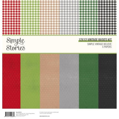 Simple Vintage Believe - 12x12 Collection Pack - Basics