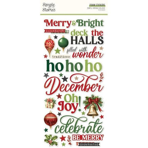 Simple Vintage Believe - Foam Stickers