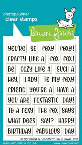 Henry's Build-A-Sentiment:  Fox - Clear Stamps