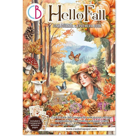 Hello Fall Junk Journal Ephemera Book
