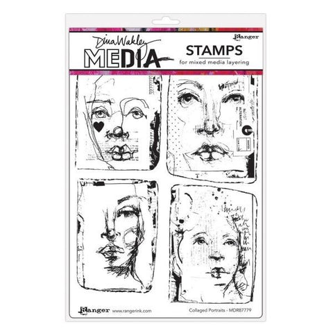 Collaged Portraits - Cling Stamps