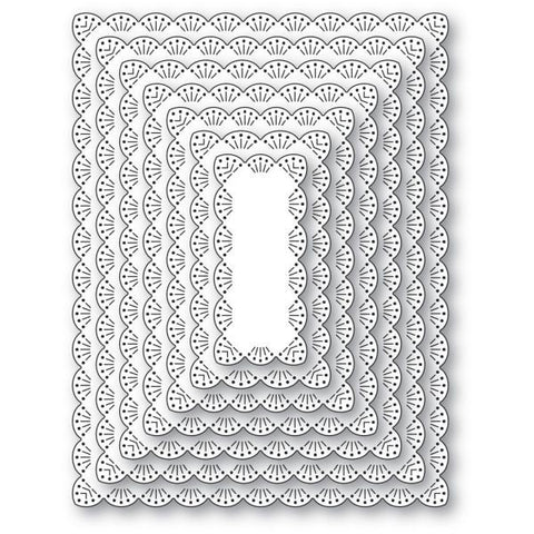 Fan Stitch Scalloped Frames - Dies
