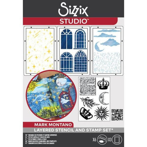 Sizzix Studio - Stamp & Stencil Set - Weather Wonder