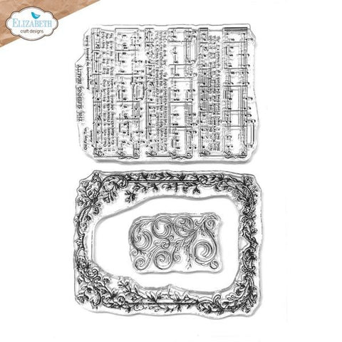 Romantic Revival Collection - Music & Ornate Frame - Clear Stamps