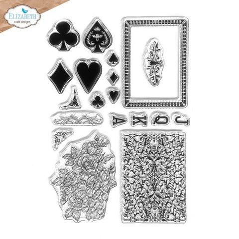 Romantic Revival Collection - Playing Card Collage - Clear Stamps