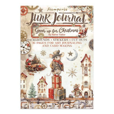 Gear up for Christmas - Junk Journal Backgrounds, Stickers & Cut Outs