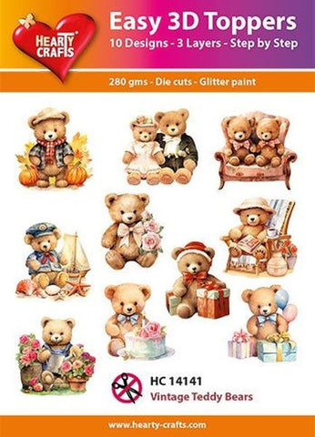 Easy 3D Toppers - Vintage Teddy Bears