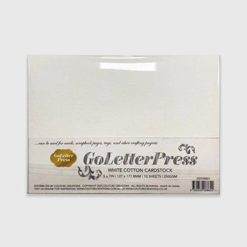 White Cotton Cardstock