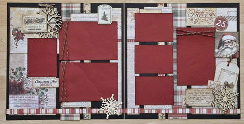 Vintage Christmas 12 x 12 Layout Kit