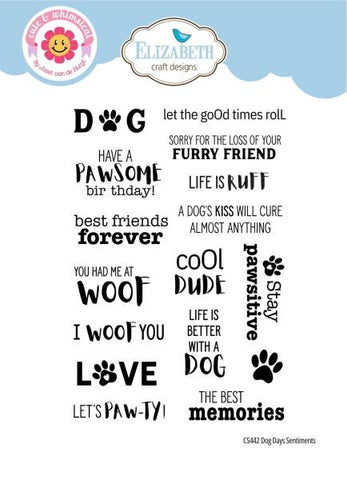 Dog Days Collection - Dog Days Sentiments Clear Stamps
