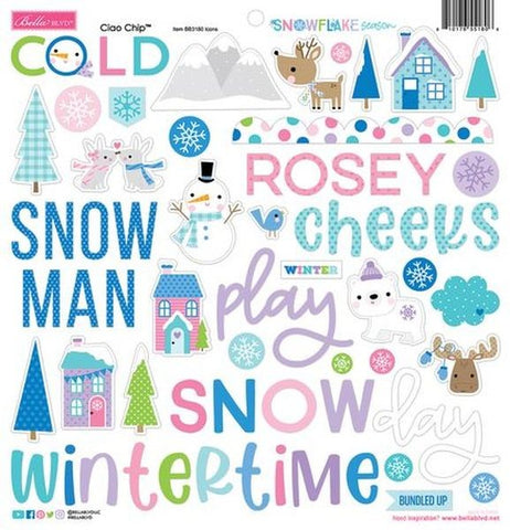 Snowflake Season - Chipboard Stickers