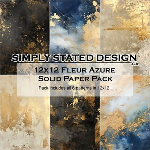 Fleur Azure - 12x12 Collection Pack - Solids