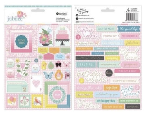 Jubilee - Chipboard Stickers