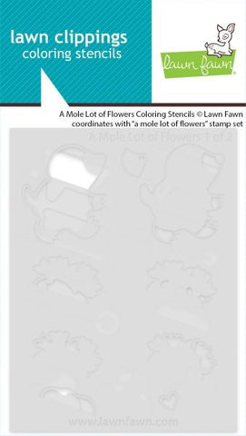 A Mole Lot of Flowers - Coloring Stencils