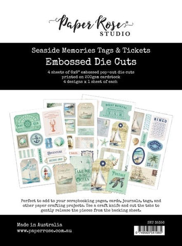 Seaside Memories - Embossed Die Cuts - Tags & Tickets