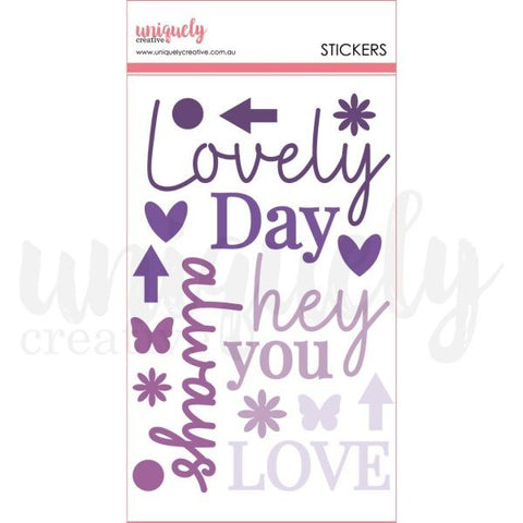 Ultraviolet Delight - Felt Title Stickers