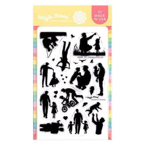 Postage Collage - Dad Silhouettes - Clear Stamps