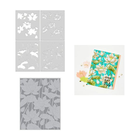 Lotus Field Press & Foil Plate & Stencil Bundle