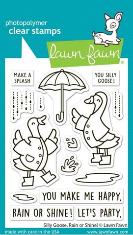 Silly Goose:  Rain or Shine! - Clear Stamps