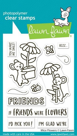 Mice Flowers - Clear Stamps