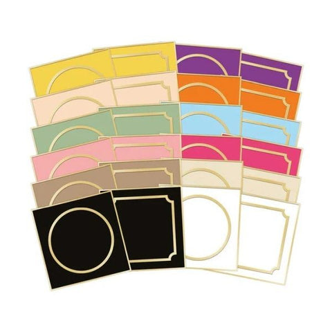 Square Little Book Apertures - Circle & Inverted Corner Square - Rich Gold