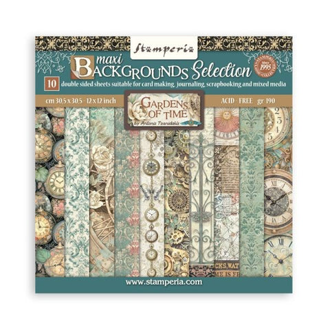 Gardens of Time - 12x12 Collection Pack - Backgrounds
