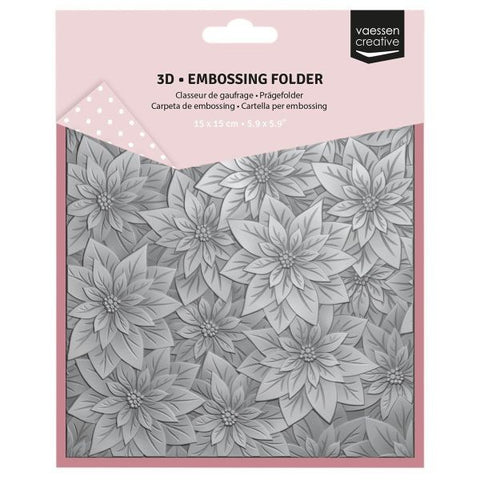Christmas Rose - 3D Embossing Folder