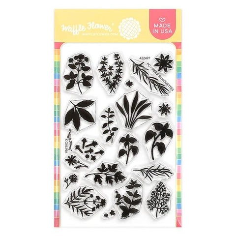 Postage Collage Herb Silhouettes - Clear Stamps