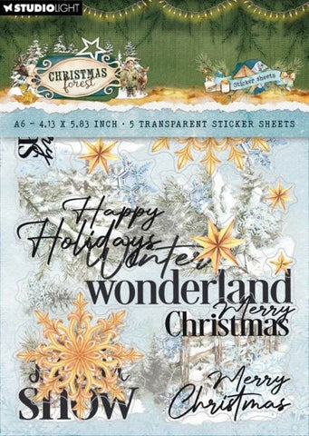 SL Acetate Sheets Snow & Landscape Christmas Forest 6 Sheets
