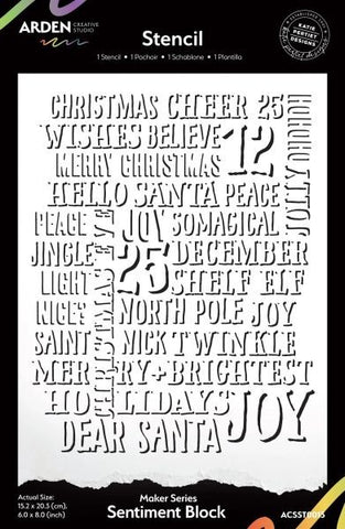 Maker Series - Stencil - Sentiment Block