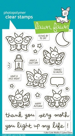 I Like Cute Moths - Clear Stamps