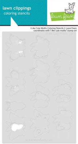 I Like Cute Moths - Coloring Stencils