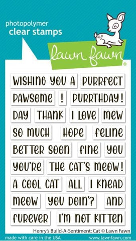 Henry's Build-A-Sentiments:  Cat - Clear Stamps