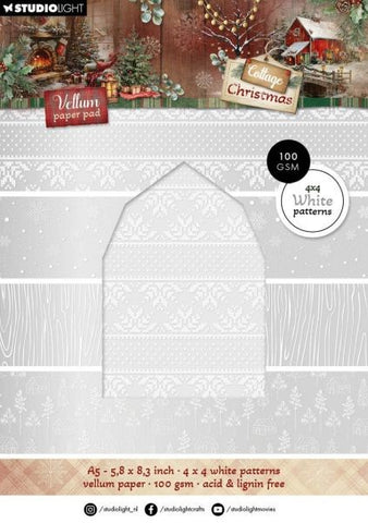 Cottage Christmas - Vellum Paper Pad - Backgrounds