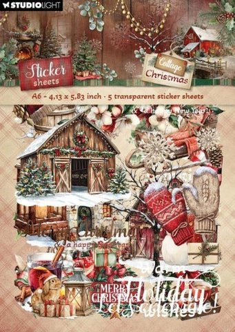 Cottage Christmas - Transparent Stickers - Elements & Texts