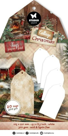 Cottage Christmas - White Tags