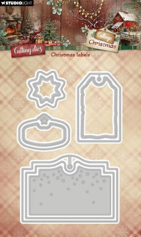Cottage Christmas - Christmas Labels - Dies