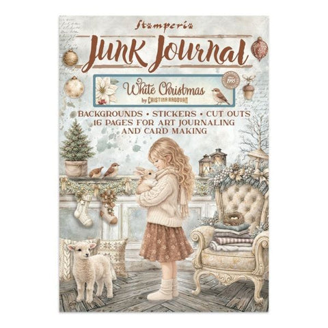 White Christmas - Junk Journal:  Stickers, Cut-Outs, Backgrounds