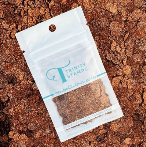 Sparkle Spots Confetti Embellishments - Copper
