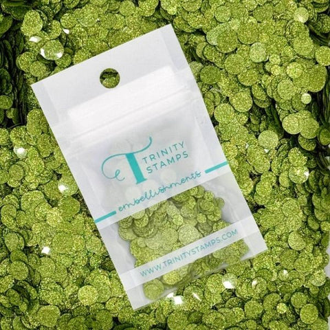 Sparkle Spots Confetti Embellishments - Lime