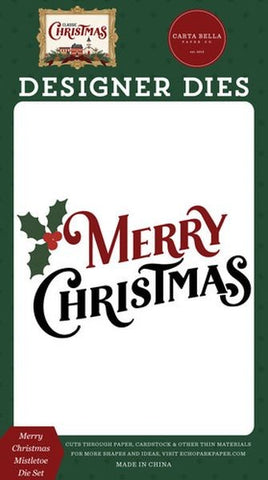 Classic Christmas - Dies - Merry Christmas Mistletoe