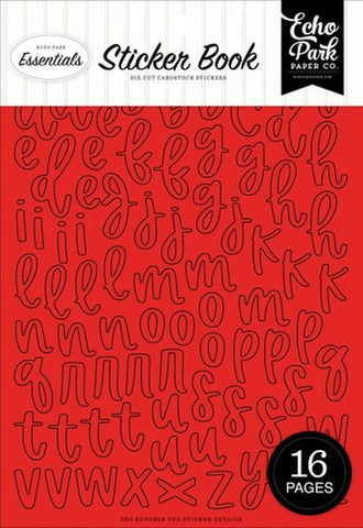 Red Alpha Sticker Book