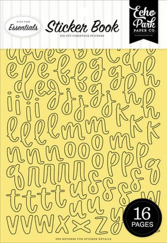 Yellow Alpha Sticker Book
