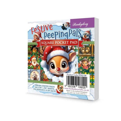 Festive Peeping Pals - Square Pocket Pad