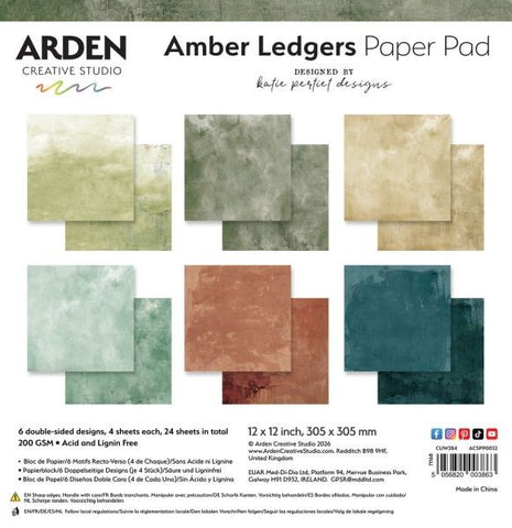 Amber Ledgers - 12x12 Paper Pad - Solids