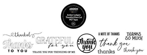Amber Ledgers - Kiss-Cut PET Tape - Thankful