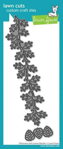 Pinecone and Leaves Border Dies