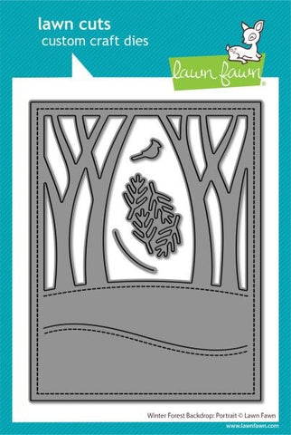 Winter Forest Backdrop:  Portrait Dies